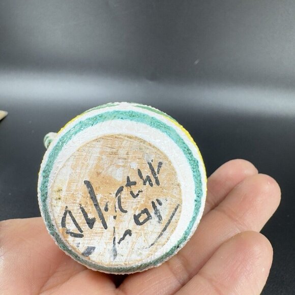 Vintage 1950s Italian Pottery Jug Pitcher Carafe Textured Glaze Made In Italy - Picture 3 of 10